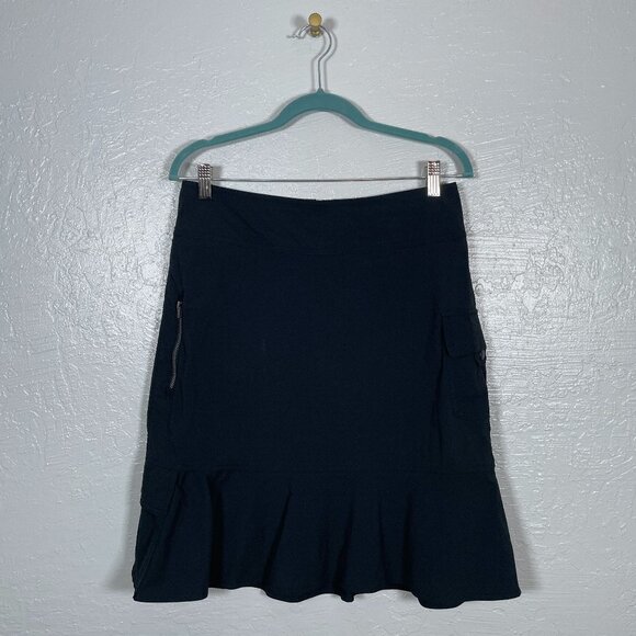 Royal Robbins Women 4 Black Discovery Skirt Pockets Quick Dry Stretch Gorpcore - Picture 1 of 8